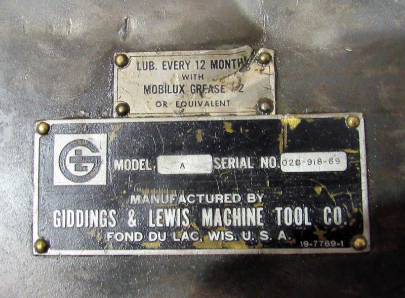 USED, 30&quot; GIDDINGS &amp; LEWIS MODEL A UNIVERSAL HEAD