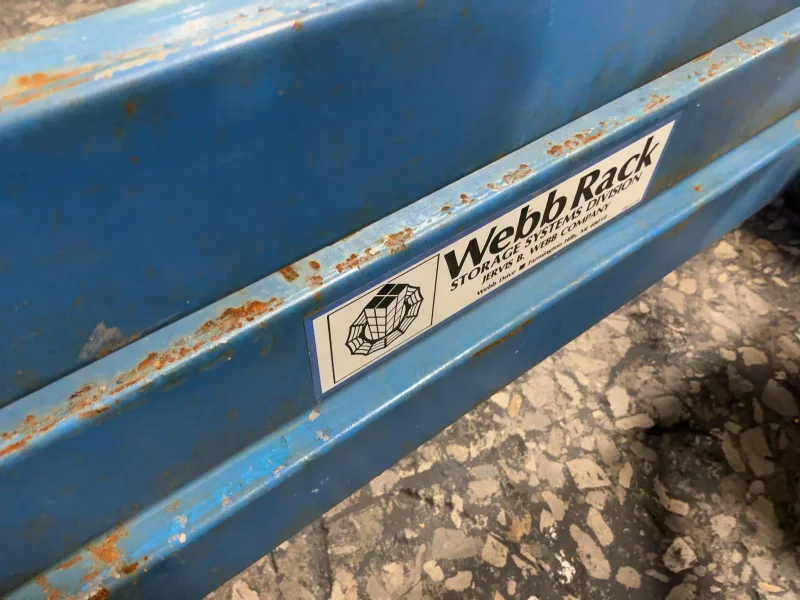 JERVIS &amp; WEBB CO 38" x 180" PALLET RACKING