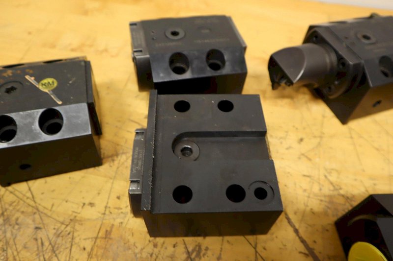 Kennametal KM-LOC Mori 35mm x 76mm Bolt On Tool Block, (7 Holders) Uses KM40 Quick Change Tool Heads- Auction Item