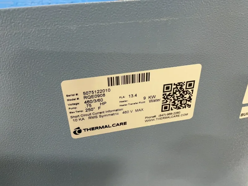 THERMAL CARE .75 HP TEMPERATURE CONTROL UNIT   -  RQE0908
