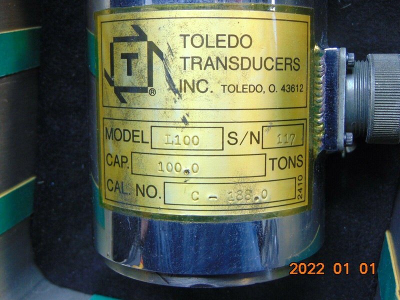 100 TON TOLEDO TRANSDUCERS LOAD TONNAGE METER &amp; MONITOR: STOCK #16453