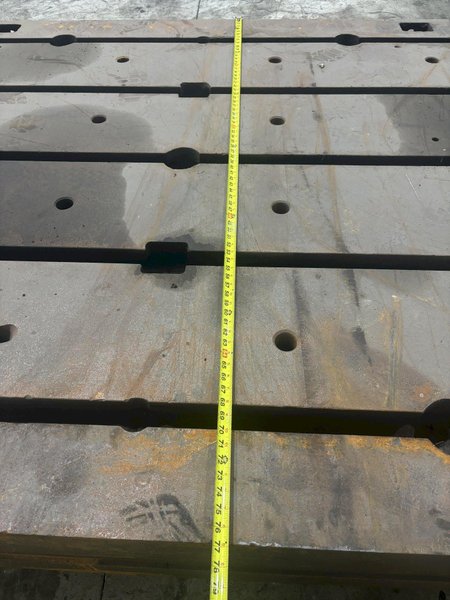77" X 226" X 13-3/4" HIGH T-SLOTTED FLOOR LAYOUT PLATE: STOCK #11259