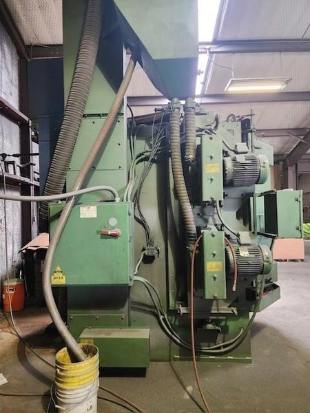 2003 Goff model 60TB 60" tablast cleaning machine s/n 03651-50-6555 with shot return system and dust collector