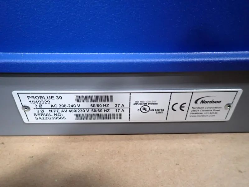 NORDSON 19" X 8" X 12" ADHESIVE MELTER  -  PROBLUE 30 1049329