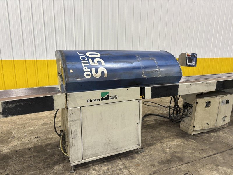 4" HIGH X 12" WIDE DIMTER OPTICUT MODEL #S50 CROSS-CUT AUTOMATIC WOOD SAW, NEW 2003: STOCK #22921