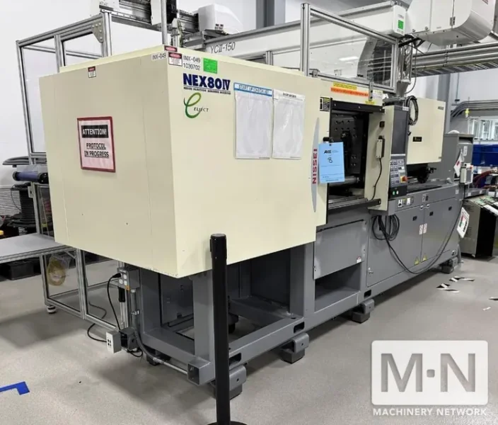 88 TON 1.2 OZ NISSEI MODEL NEX80IV-5EG ELECTRIC INJECTION MOLDING MACHINE MFG 2018 (2) AVAILABLE