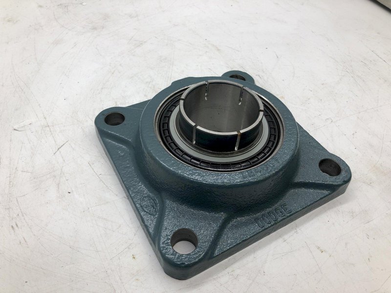 (4) 2-3/16&quot; DODGE 4 BOLT FLANGE BALL BEARING WITH COLLAR LOCKING: STOCK 18532