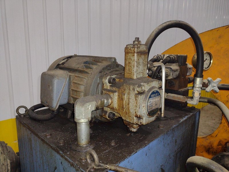 10,000 LBS FMS (FREEDOM MILL SYSTEMS) MODEL #UCD-550 DOUBLE END UNCOILER / COIL REEL: YOBRO #24900