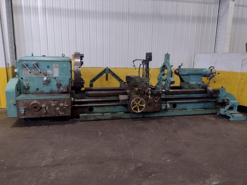 42" X 120" RYAZAN MODEL #1N65 HEAVY DUTY ENGINE LATHE 4.5" HOLE: STOCK #16472