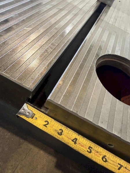 59" WIDE X 138" LONG X 12" TALL T-SLOTTED FLOOR PLATE. STOCK #0543426