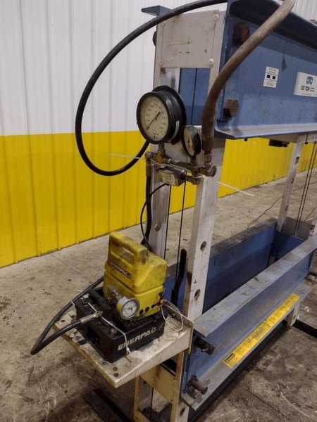 100 TON OTC MODEL #858 H-FRAME HYDRAULIC PRESS, WITH ENTERPAC PUMP: YOBRO #24401
