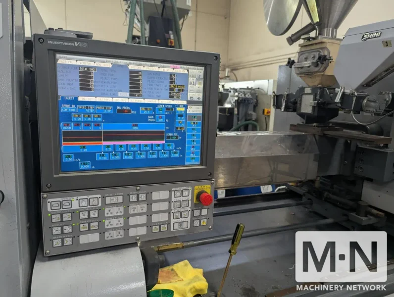 200 TON 15 OZ TOSHIBA MODEL EC200SXV50-8B ELECTRIC INJECTION MOLDING MACHINE MFG 2012