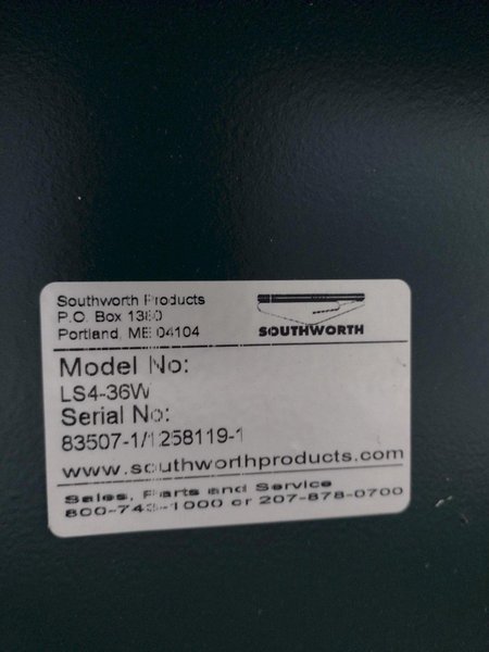 3,000 LBS 72" X 48" SOUTHWORTH LIFT TABLE W/ ROTATING TOP: STOCK #20938