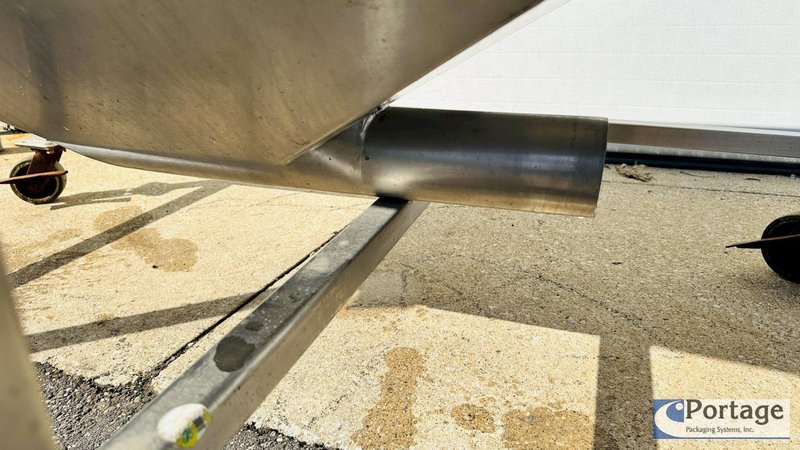 Vegetable / Produce Sorting / Washing / Cleaning / Holding Station  |  S.S. V-Bottom Trough w/Bottom Discharge