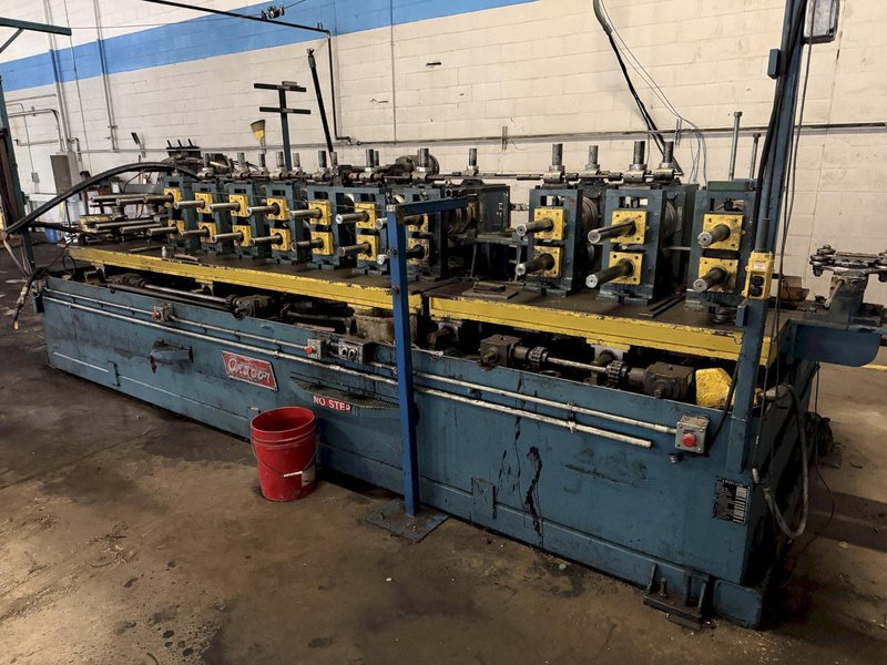 12 STAND  X 2.5" ARBOR X 12" ROLLSPACE ARDCOR STUD MILL/ROLLLFOMING LINE. STOCK # 0759126