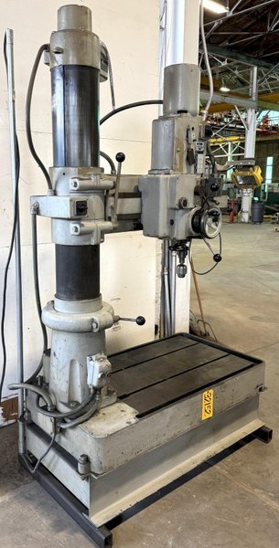 39" x 8" Arboga Radial Drill RLM 3508, 70-1350 RPM, 4 MT, Power Elevation, Box Table, 3 HP