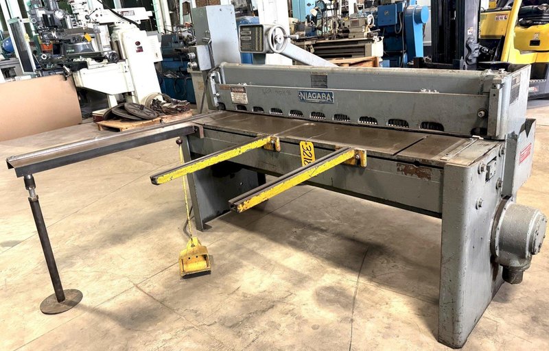 5' x 14 Ga. Niagara Power Shear Model 15, 24" FOMBG, Sq. Arm, Front Supports