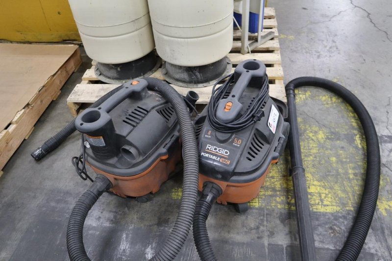 Rigid 4 Gallon Portable Vacuums, 5hp (2cs)- Auction Item
