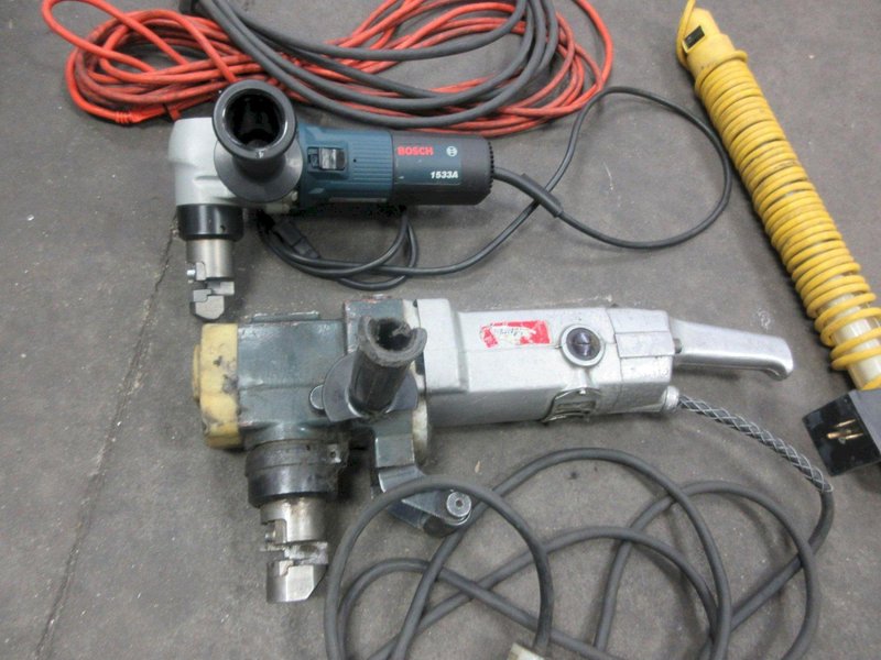 Power Tools: (2) Corded Nibblers, Light, Extension Cable- Auction Item
