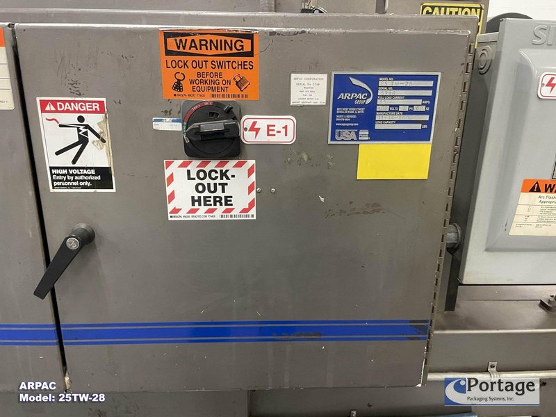 ARPAC Model: 25TW-28 Intermittent Motion Tray Wrapper