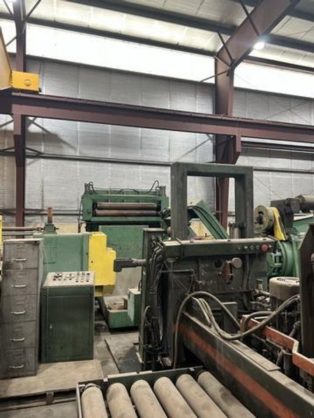48" x .312" x 30,000# Loopco Slitting Line w/3 Heads Stock # 14255