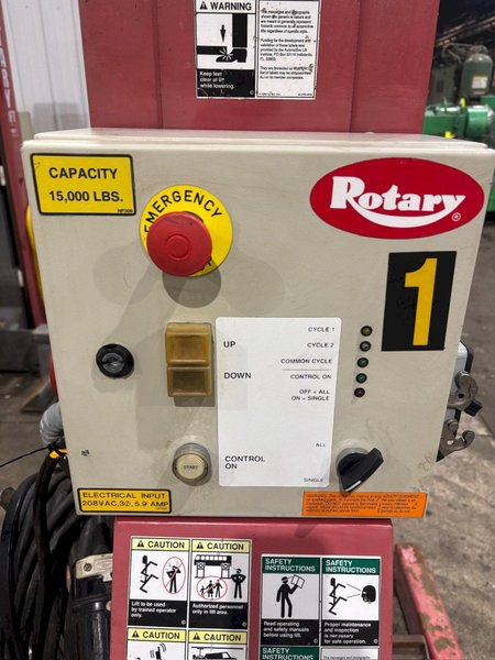 (6) 15,000 LBS ROTARY MODEL #HP615-100 AUTOMOTIVE COLUMN LIFT JACKS: YOBRO #24527