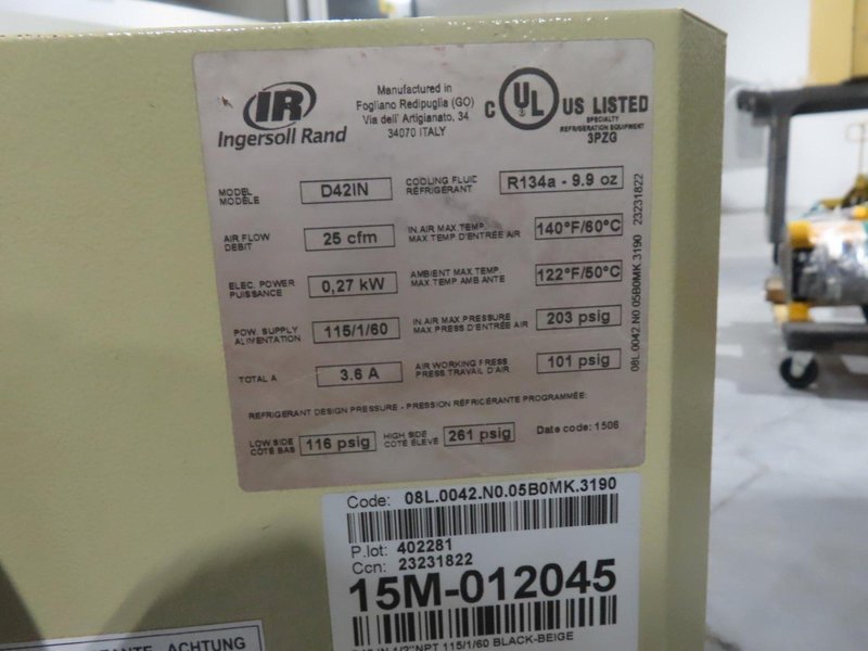 Ingersoll Rand D42IN Air Dryer- Auction Item