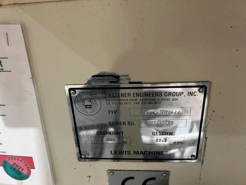 FE Model DTVA Model 4070-44 Inline Wire Drawing Machine