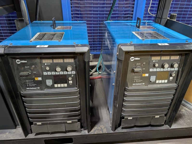 Yaskawa Motoman ArcWorld System 6200-750 Robotic Welding Cell, 2022 – 2 AR1440 Robots, Miller Power Source, Wire Feeder