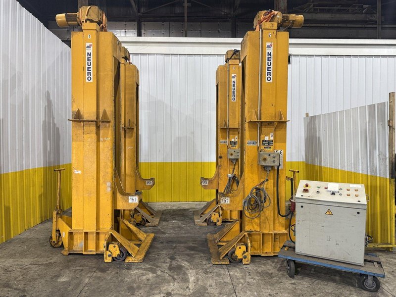 (4) 15 TON (120,000 LBS TOTAL) NEUERO / RAILQUIP MODEL #3275 HEAVY DUTY MOBILE JACK LIFTS: YOBRO #23869