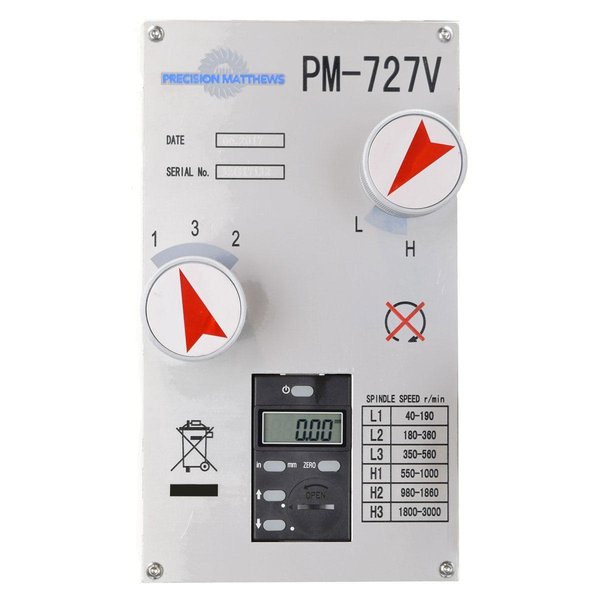 PRECISION MATTHEWS PM-727V-w/3axDRO Variable Speed Milling Machine