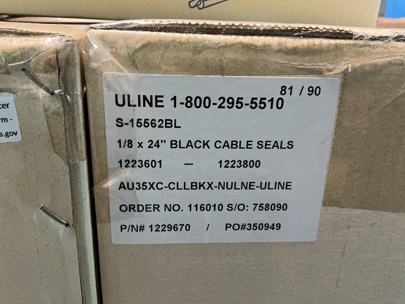 ULINE CABLE SEALS   -  S-15562BL