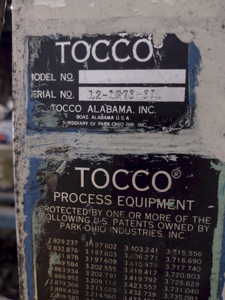 AJAX TOCCO MODEL #CL-70 INDUCTRON-II INDUCTION HEATER SYSTEM: STOCK #18854