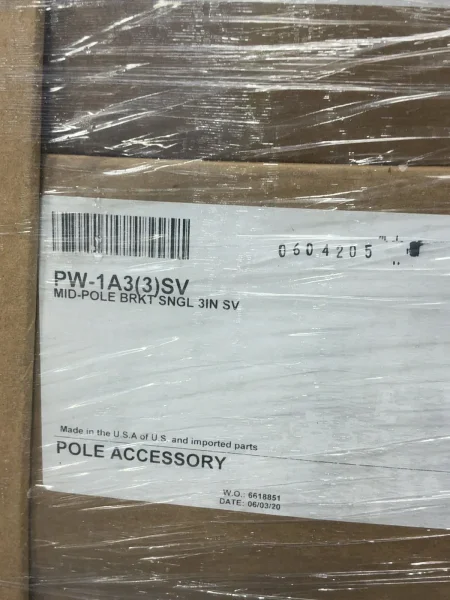 CREE LIGHTING SINGLE POLE BRACKET  -  PW-1A3(3)SV