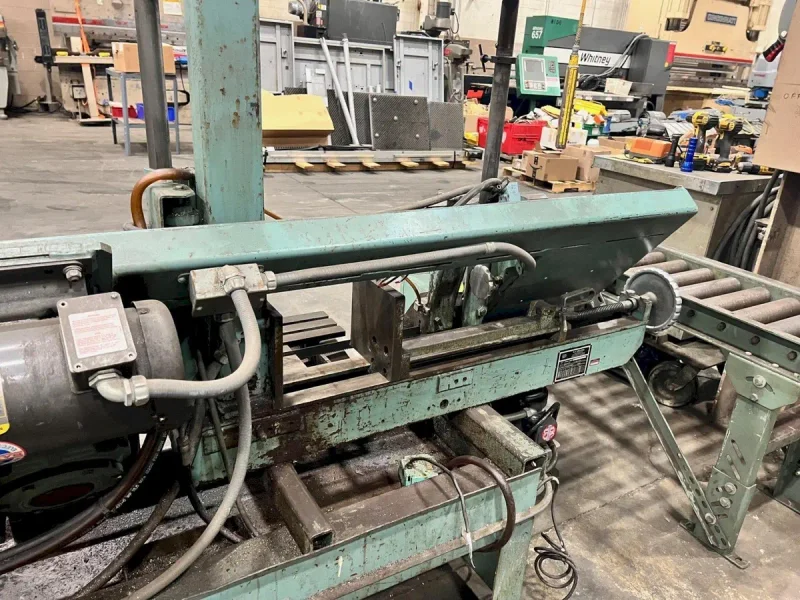 USED W.F. WELLS 10" X 17" HORIZONTAL DUAL POST SEMI-AUTOMATIC BANDSAW MODEL W-10-1, Year: 1995