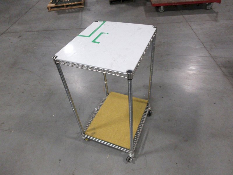 Metro 2 Shelf Wire Rolling Rack with Laminate Top- Auction Item