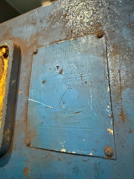 10' X 1/2" STEELWELD MECHANICAL SHEAR. STOCK #0112326