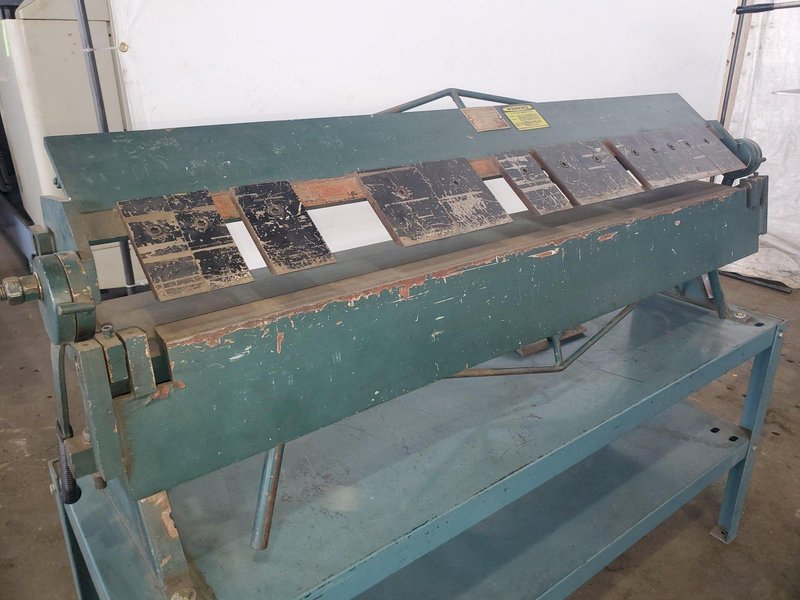 48" X 16 GA ENCO 130-5061 FINGER BRAKE PRESS. STOCK #0315423.