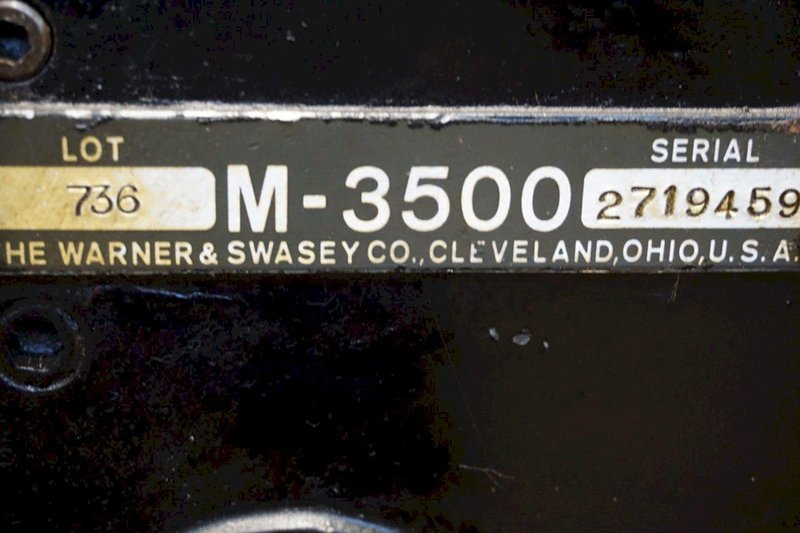 3A WARNER &amp; SWASEY SADDLE TYPE TURRET LATHE: STOCK #73423