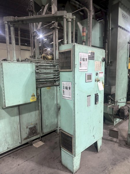 27.5&quot; X 18&quot; X 2 WHEEL GOFF MODEL #WM27.5-2-40 WIRE MESH BELT PASS THROUGH SHOT BLASTER, NEW 2008: STOCK #21932