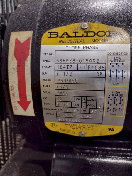 5 HP INGERSOLL RAND MODEL #PKG 2475NS 5S2 4M 175 PSIG VERTICAL TANK RECIPROCATING AIR COMPRESSOR &amp; HANKIINSON AIR DRYER: YOBRO 26151