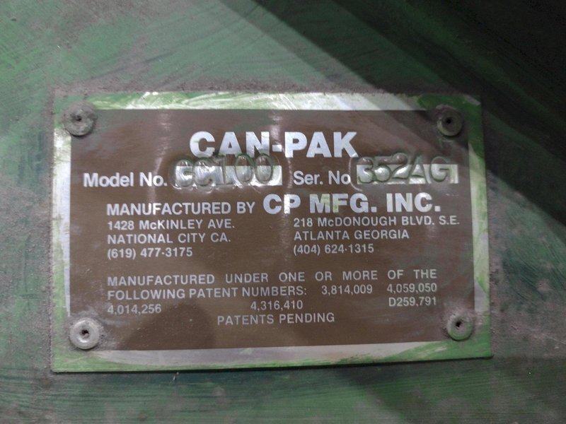 96&quot; CP MFG MODEL #GC-100 PORTABLE INCLINED CONVEYOR &amp; GLASS CRUSHER: YOBRO #24416