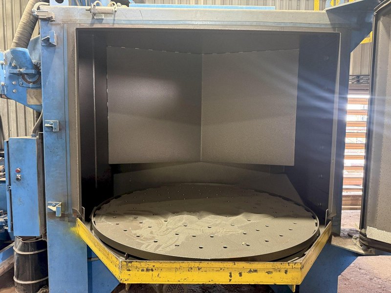 72” TABLE PANGBORN MODEL 6LK-7 ROTOBLAST SHOT BLAST MACHINE: YOBRO #25134