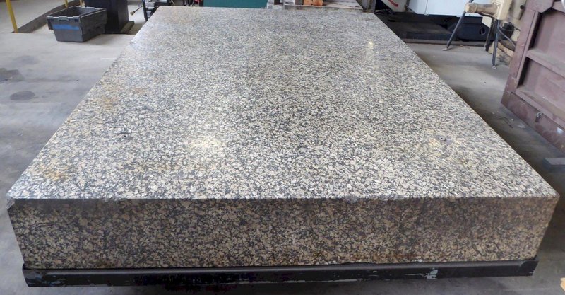 80&quot; x 108&quot; Tru-Stone Granite Surface Plate, 13&quot; Thick, Grade A, Stand