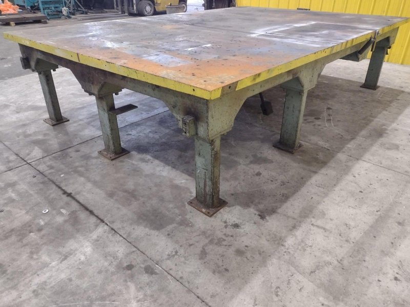 148&quot; X 98&quot; HEAVY DUTY STEEL LAYOUT WELDING SHOP TABLE: STOCK #23565