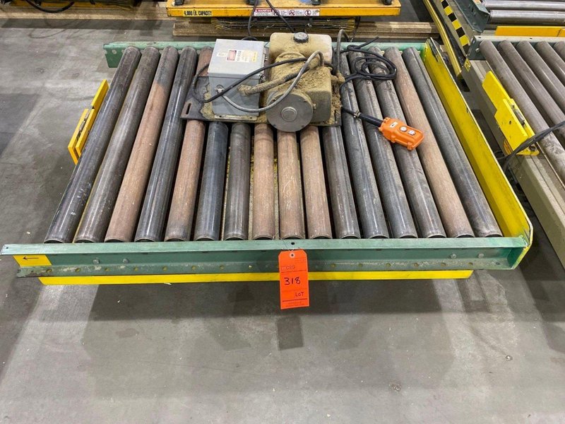 54" X 43.5" 4000 LB ECONO LIFT HYDRAULIC ROLLER LIFT TABLE: STOCK #20953
