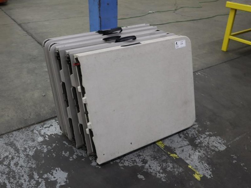 Plastic Folding Tables (5pcs)- Auction Item
