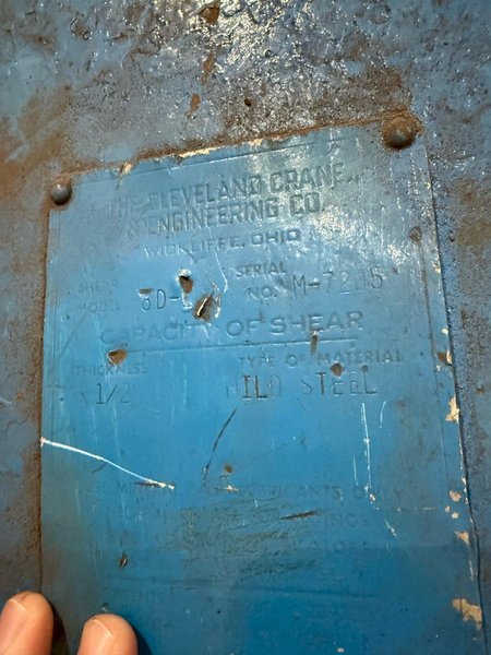 10' X 1/2" STEELWELD MECHANICAL SHEAR. STOCK #0112326