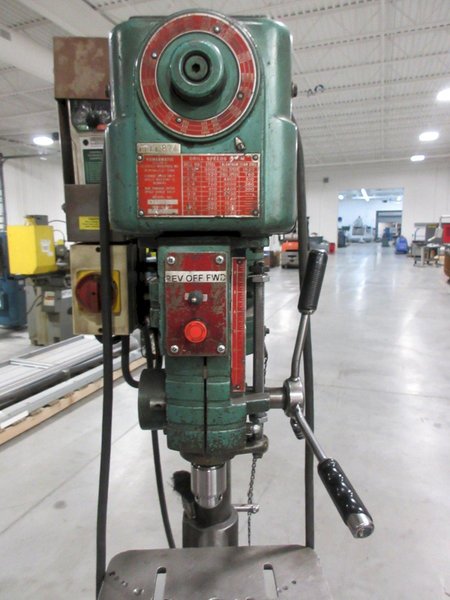 Powermatic Model 1150 15" Drill Press on Portable Rolling Stand, Wired Through Emerson VFD 120V Single Phase- Auction Item