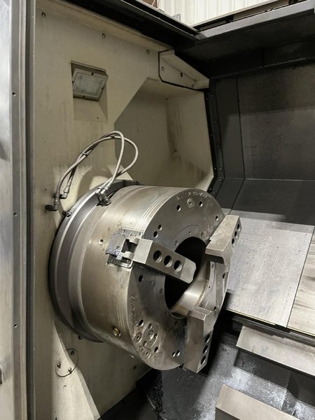 DN Solutions Puma 5100LC CNC Lathe, 2023 – 10.8″ Big Bore, Schunk Air Chuck, Chip Conveyor, Low Hours